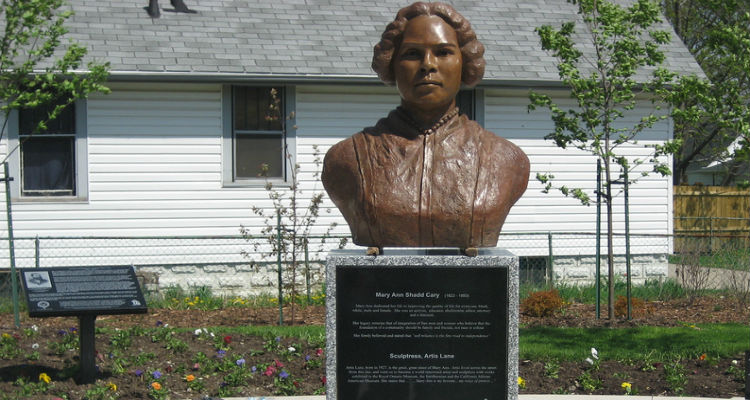 The BME Freedom Park, Chatham Picture: Close Up bust of Mary Ann Shadd