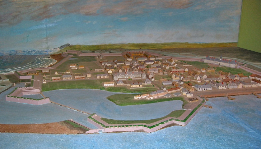 Model: This is what Louisbourg looked like in the 18th century. Following the siege of 1758, the British destroyed the fortifications and all of the buildings. Nothing was left.