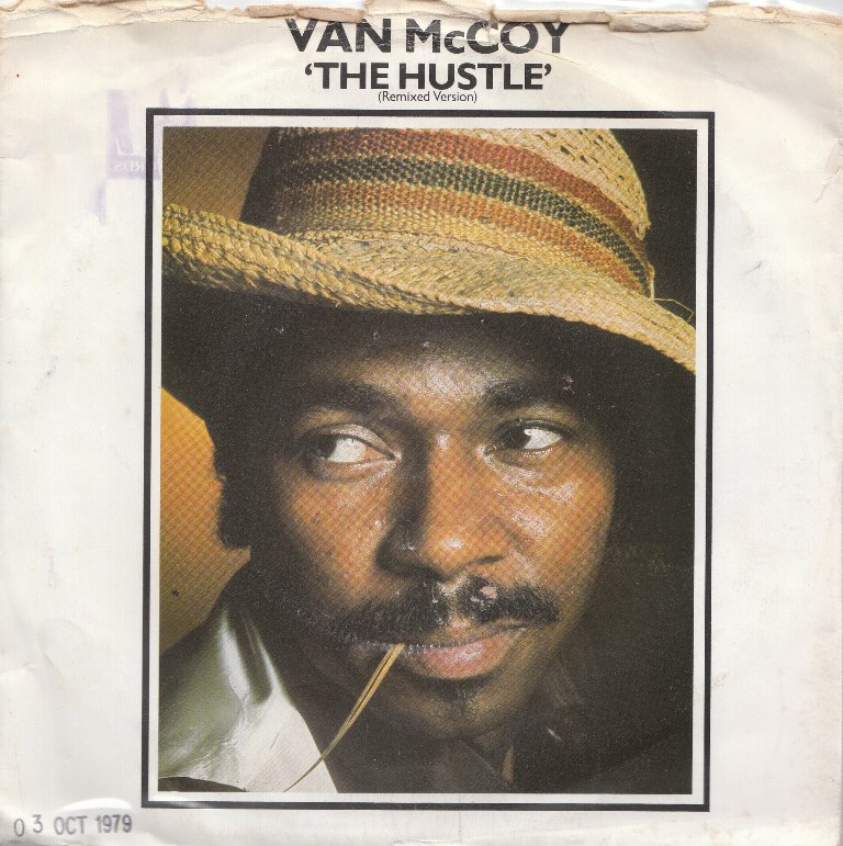 Van McCoy pictured on "The Hustle" Album cover.